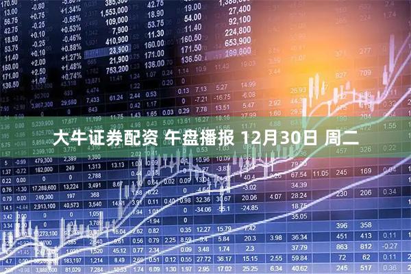 大牛证券配资 午盘播报 12月30日 周二