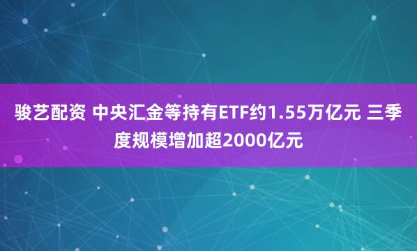 骏艺配资 中央汇金等持有ETF约1.55万亿元 三季度规模增加超2000亿元